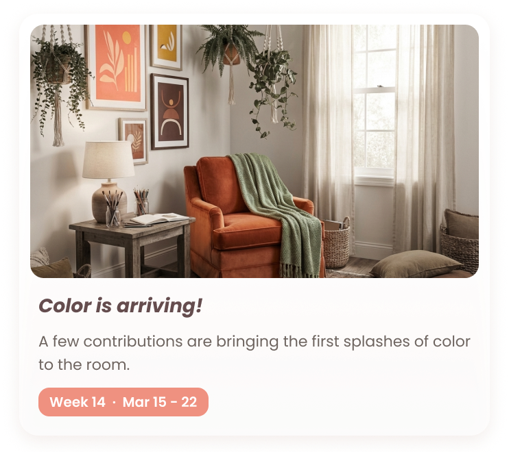 Weekly Postcard component